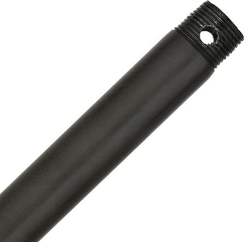 FEHEED 6 Inch Ceiling Fan Downrod Threaded, 1 Inch Outer Diameter Matte Black Ceiling Fan Extension Rod (With Threads),Down Rods Compatible With Most Ceiling Fans,Easy Installation - Image 1